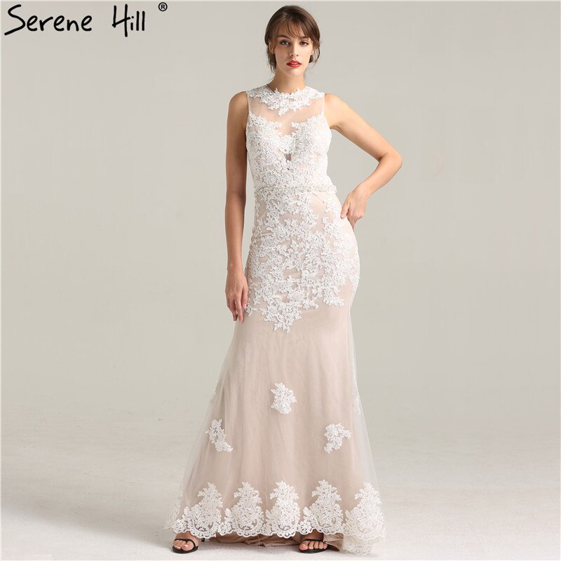 On Sale no return no refundSale High Neck Evening Dresses Romantic Pink Handmade Flowers A-Line LA6308 main image 0