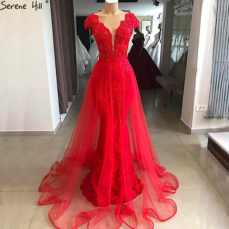 On Sale no return no refundSale Gold V-Neck Dubai Design Sexy Evening Dresses Luxury Long Sleeves Beading Crystal Evening Gowns 2025 LA60831