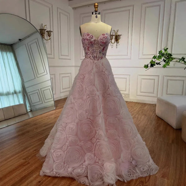 Luxury Floral  Pink Prom Dress 2025 Serene Hill LA72961