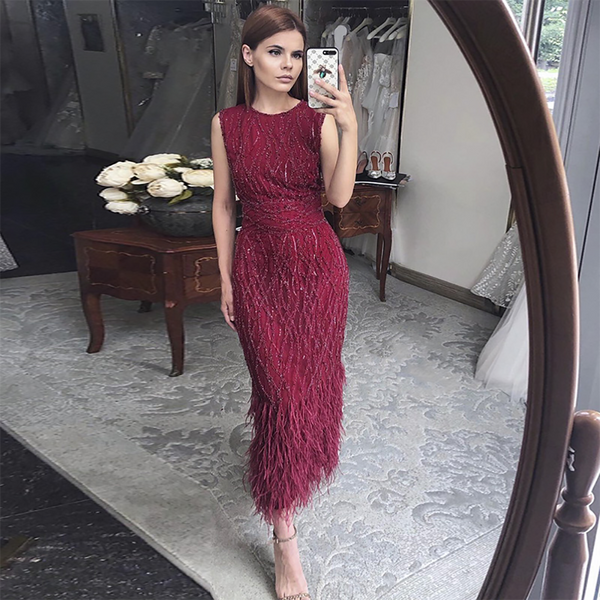 Elegant midi hot sale evening dresses