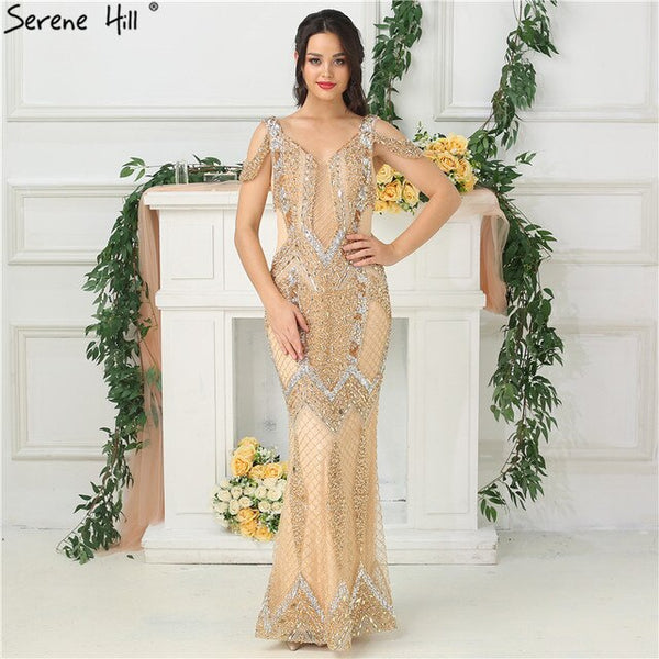 Dubai Designer Black Luxury Sparkle Evening Dresses Mermaid LA6668 – SERENE  HILL