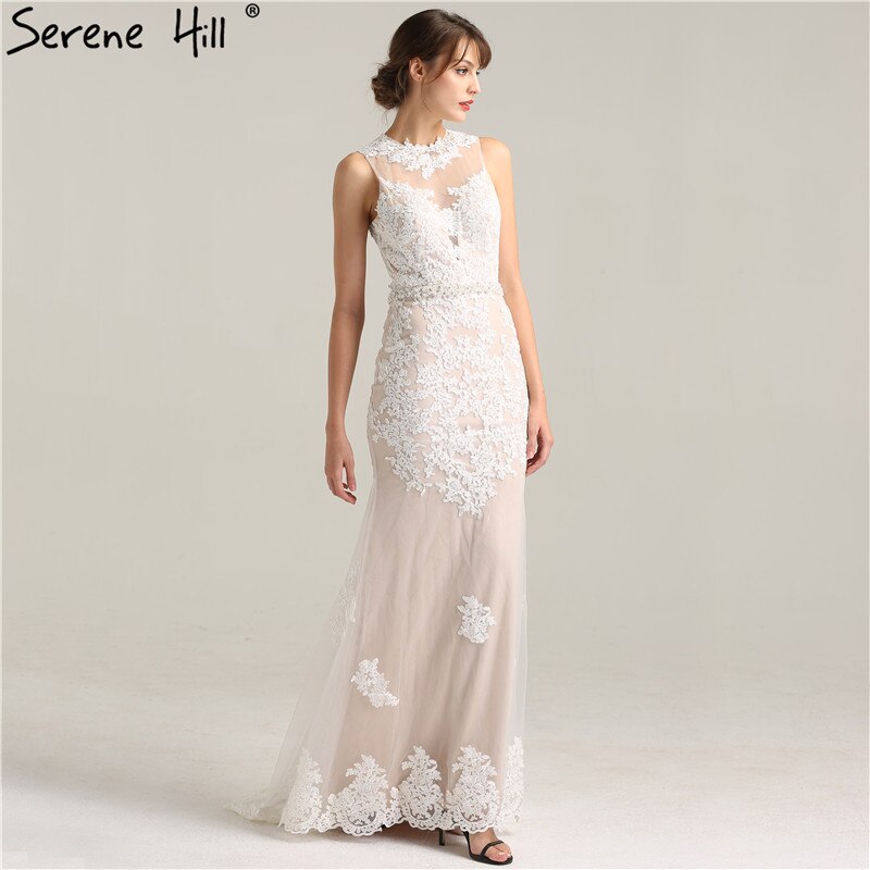 On Sale no return no refundSale High Neck Evening Dresses Romantic Pink Handmade Flowers A-Line LA6308