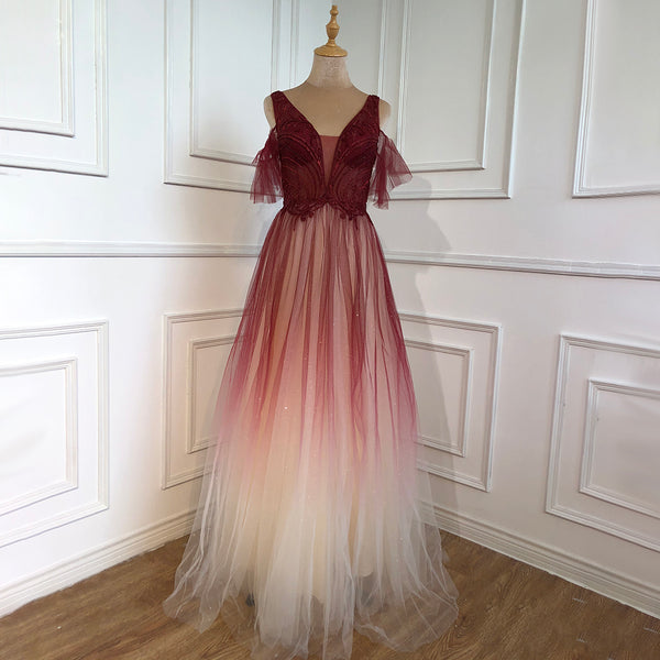 On Sale No Return No Refund Serene Hill Blue A-Line Sexy Evening Dresses Gowns 2025  Beaded Luxury For Women Wedding Party LA70775