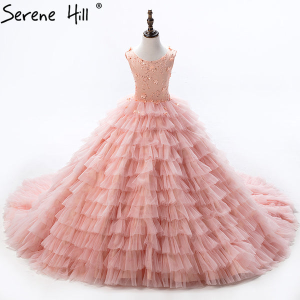 Baby Peach Pageant Dresses For Girls Glitz Flower Girl Dresses HTA0005 On Sale No Return No Refund
