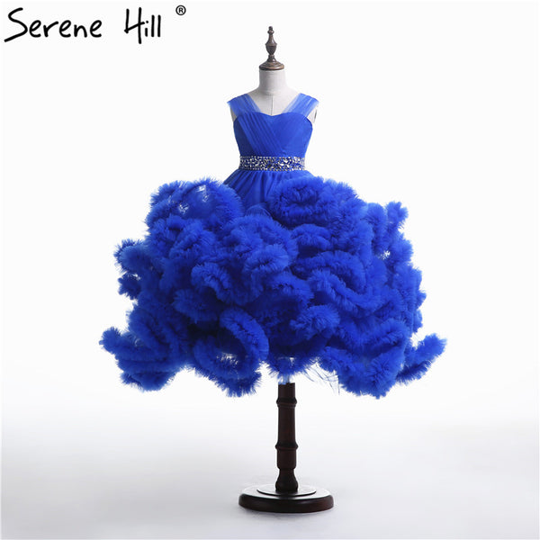 On Sale No Return No Refund  Rushed Girls Pageant Dresses Cloud Flower Girl Dresses Custom Made HTA0001