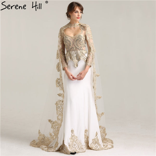 On Sale no return no refundSale Mermaid With Cap Fashion Evening Dress Long Sleeve LA6271