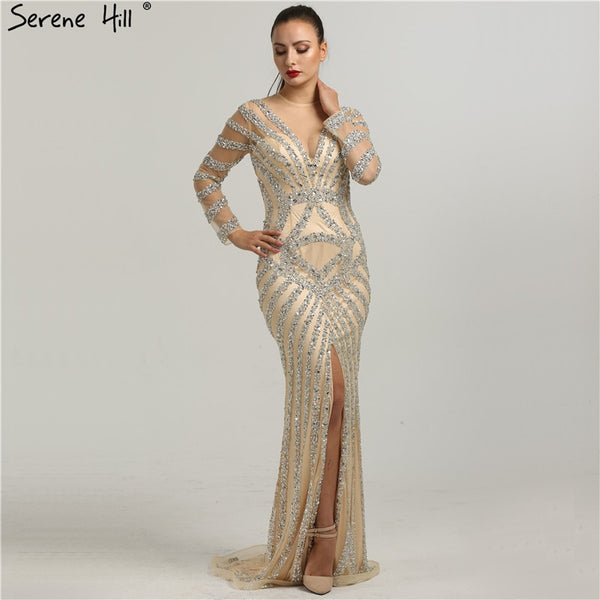 On Sale No Return No Refund   Evening Gown Designs Mermaid Beading Sequined LA6281