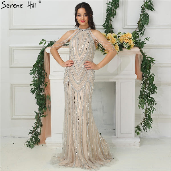 Sexy Evening Dress  Luxury Halter Mermaid Evening Dresses LA6615 On Sale