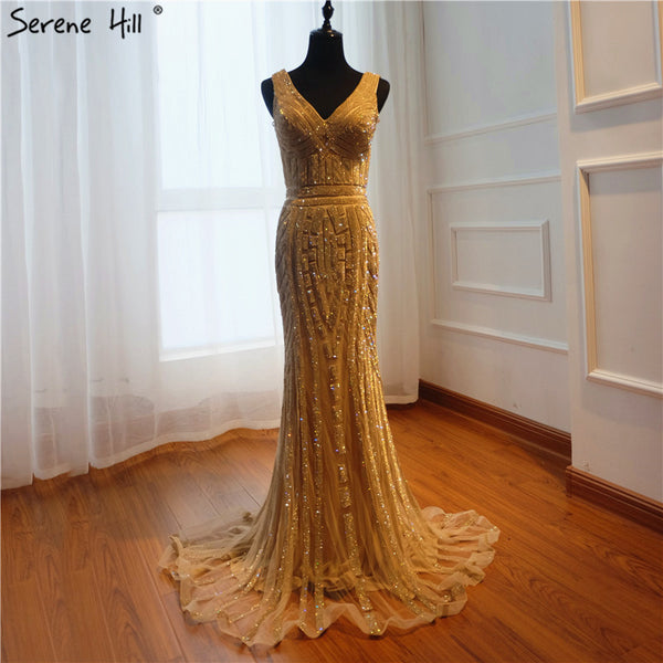 On Sale no return no refundSale Deep-V Sexy Mermaid Tulle Evening Dresses LA6511